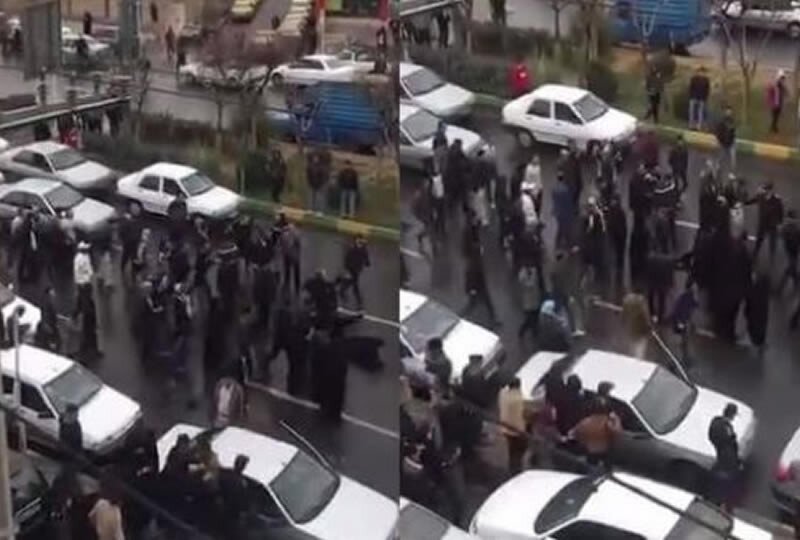 Police run over female protester