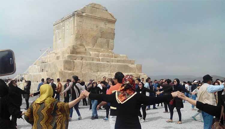The tomb of Cyrus the Great, a revered King of the Persian Empire, is seen at Pasargadae outside Shiraz, south of Tehran (file photo)