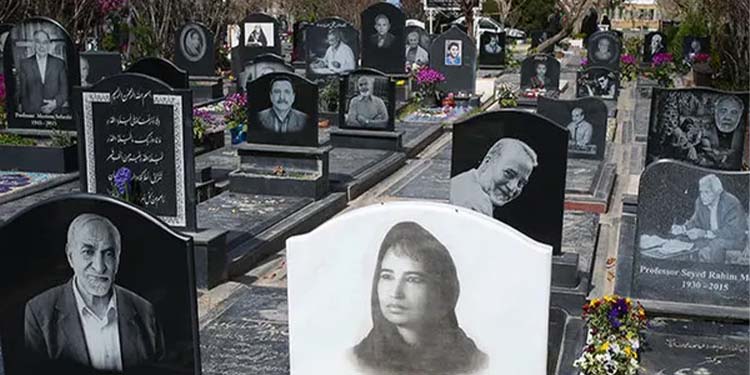 Tehran Cemetery removes gravestones