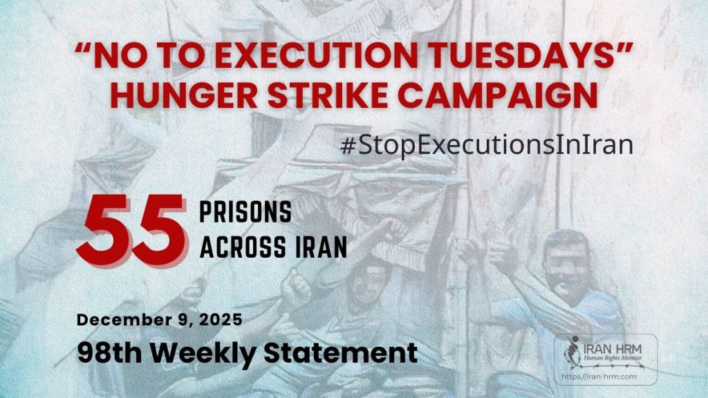 The 98th Week of the “No to Execution Tuesdays” campaign in 55 Prisons Across Iran